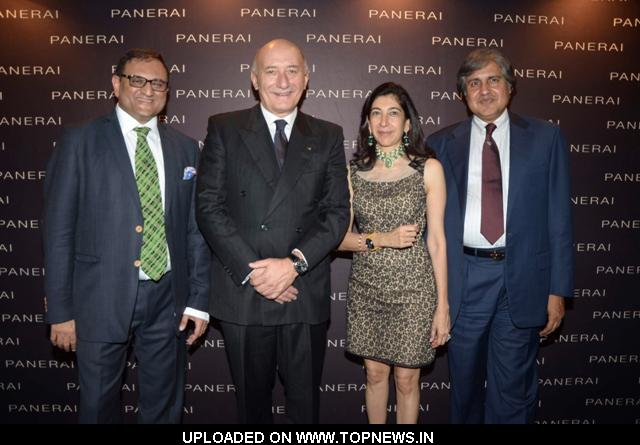 Chetan Mehta, Angelo Bonati CEO Officine Panerai, Devyanshi Mehta and Anoop Mehta 