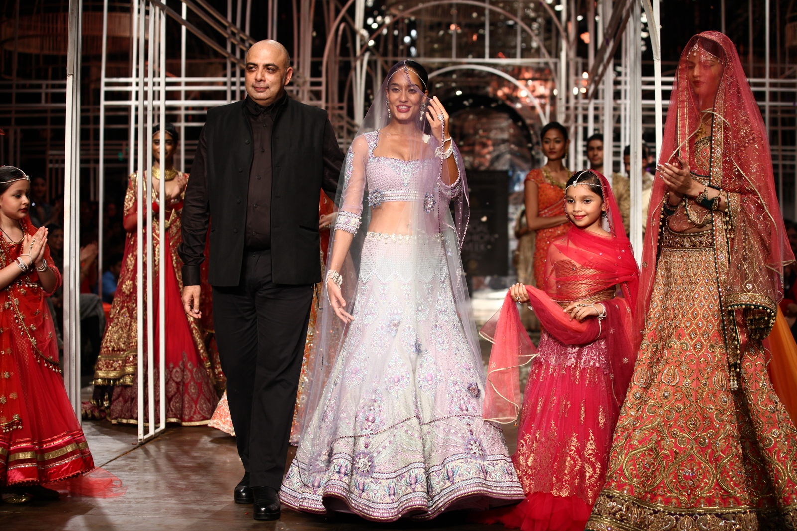 At the India Bridal Fashion Week - Lisa Haydon as the showstopper of Tarun Tahiliani 2