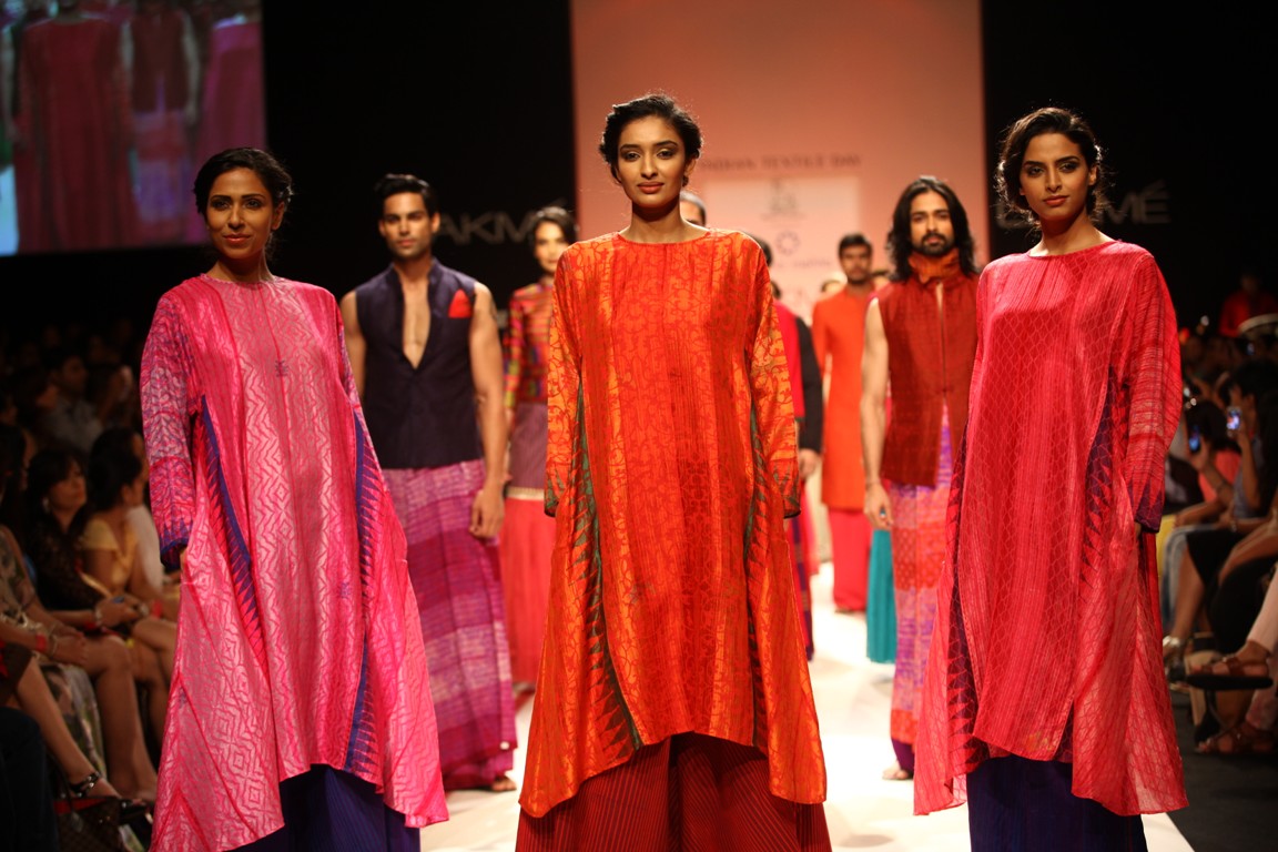 Models Walking The Ramp For Krishna Mehta  