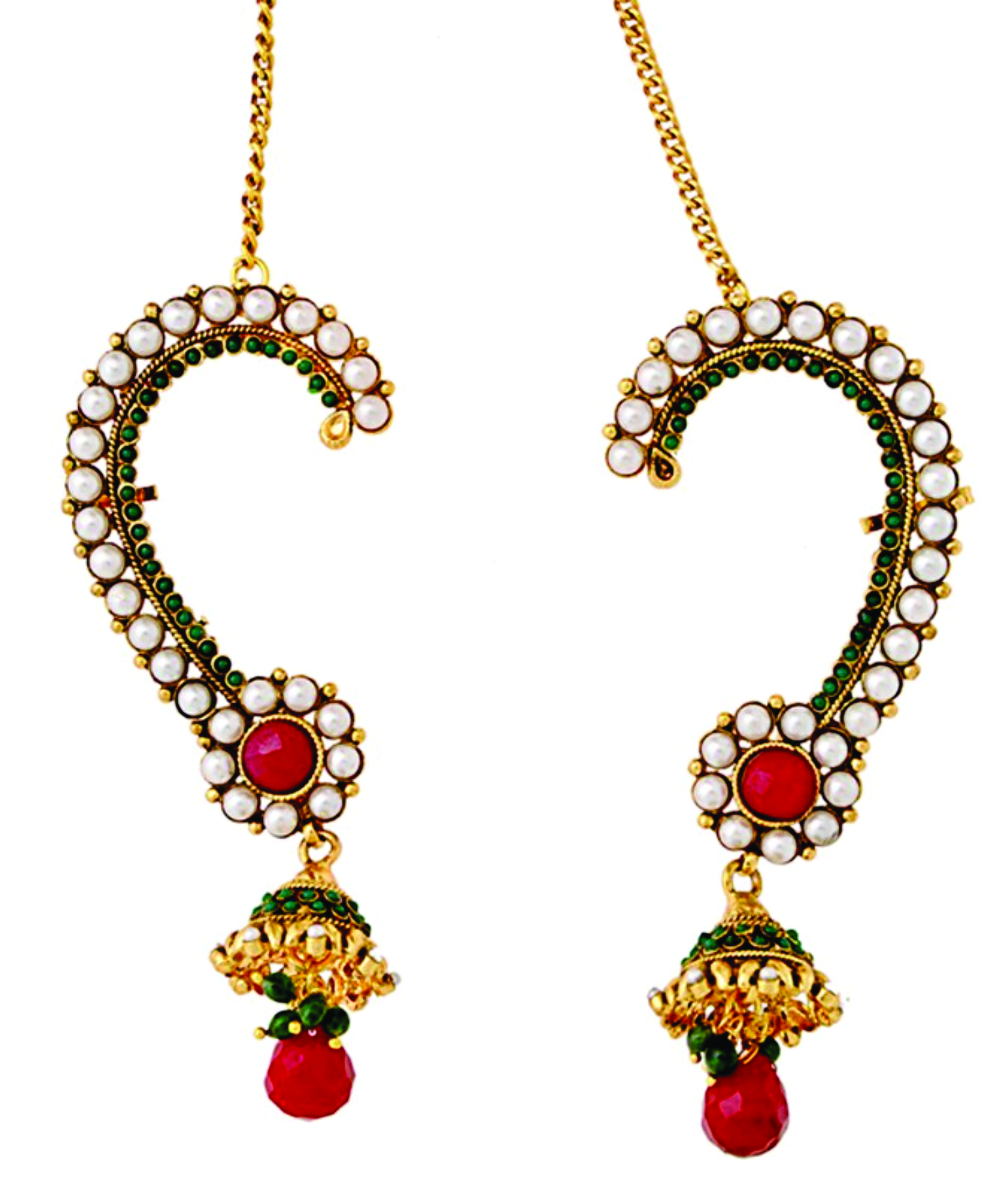 Gold plated polki Jhumka Earrings- Rs 850