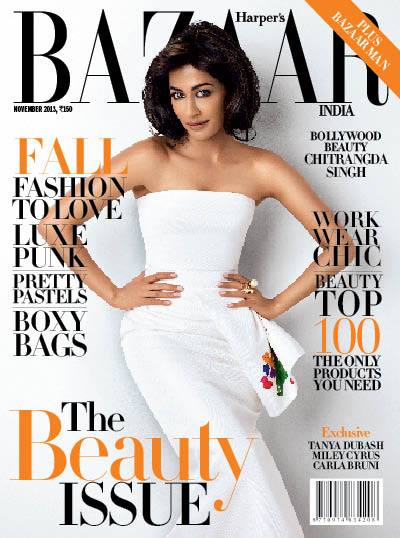 Chitrangda Singh sports a   Faux Bob for the cover of Harpers Bazaar November issue