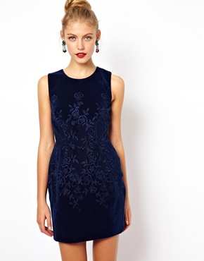 ASOS Embroidered Velvet Prom Dress: Click Here