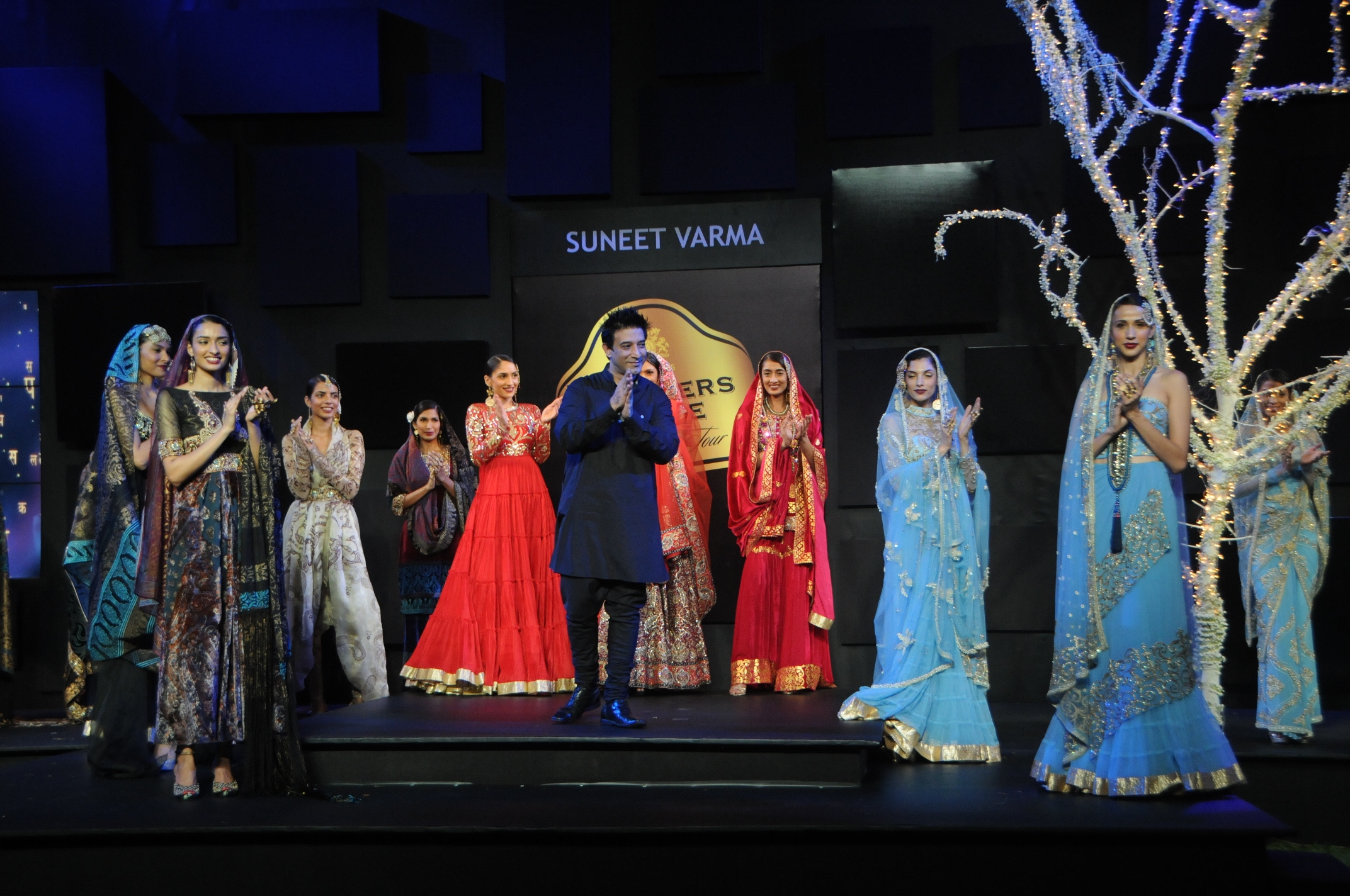 Seen at Blenders Pride Fashion Tour Day - 1- Designer Suneet Verma with the models