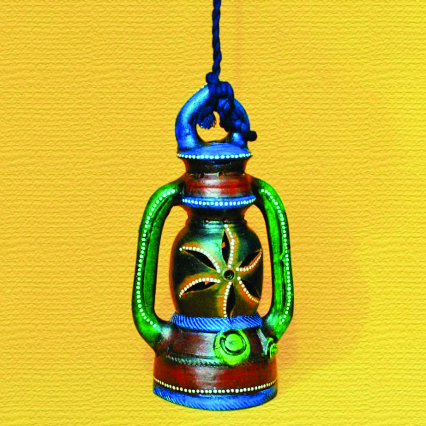 Terracotta Hanging Lantern - 10 Inch - Villcart  Rs. 820