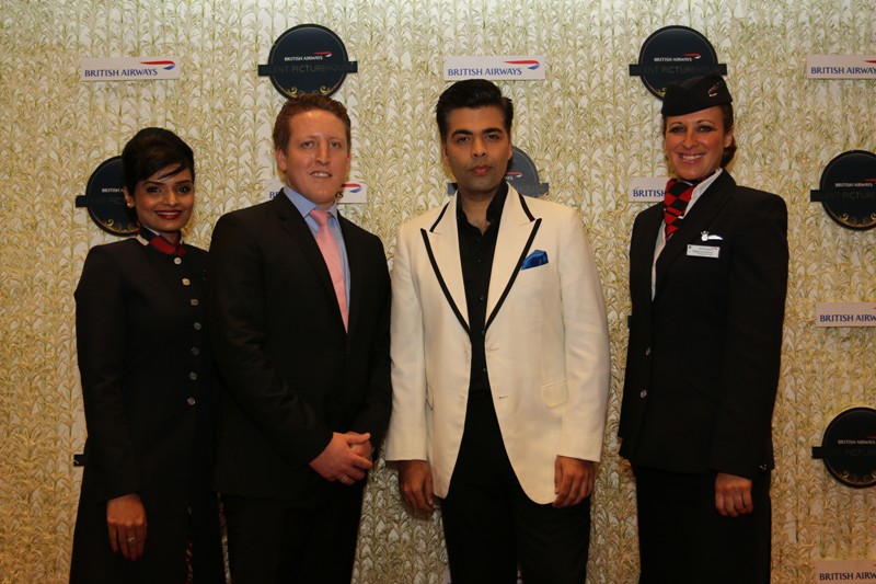 Chris Fordyce, Regional Commercial Manager, British Airways, South Asia with Karan Johar 