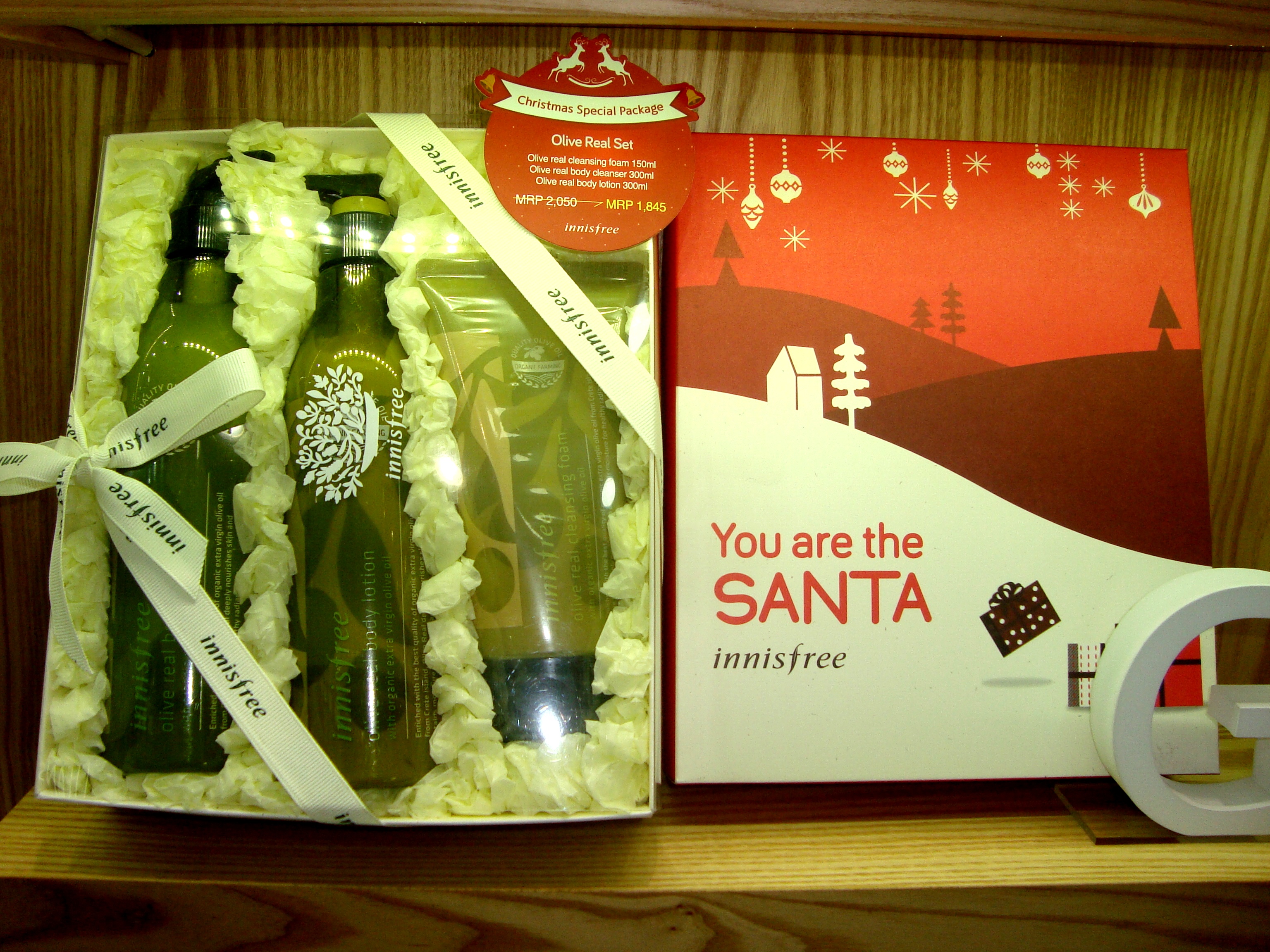 Christmas Gift box olive Set 2