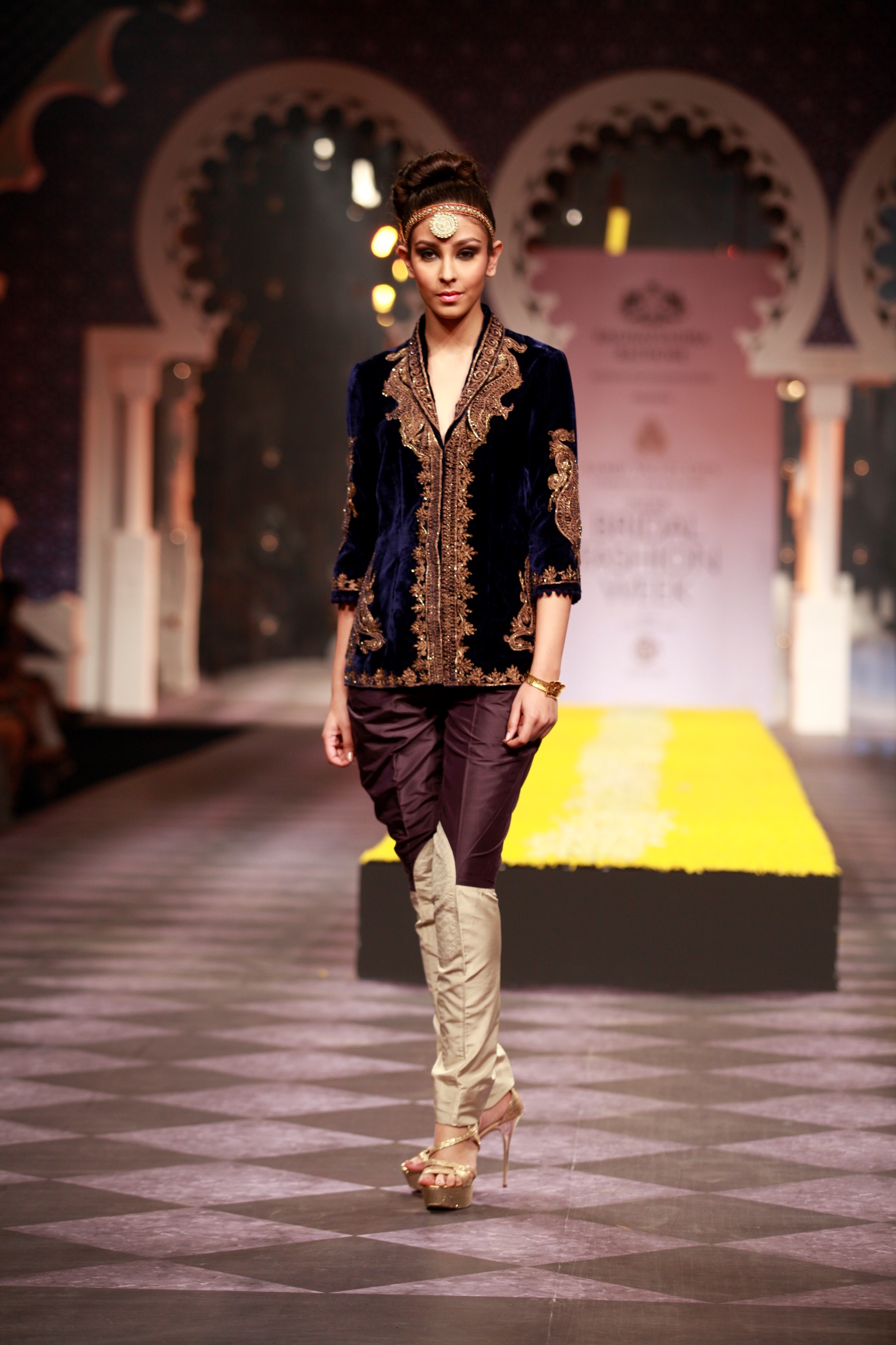Seen at Aamby Valley India Bridal Fashion Week - Day 3- Model in a Raghavendra Rathore creation 1