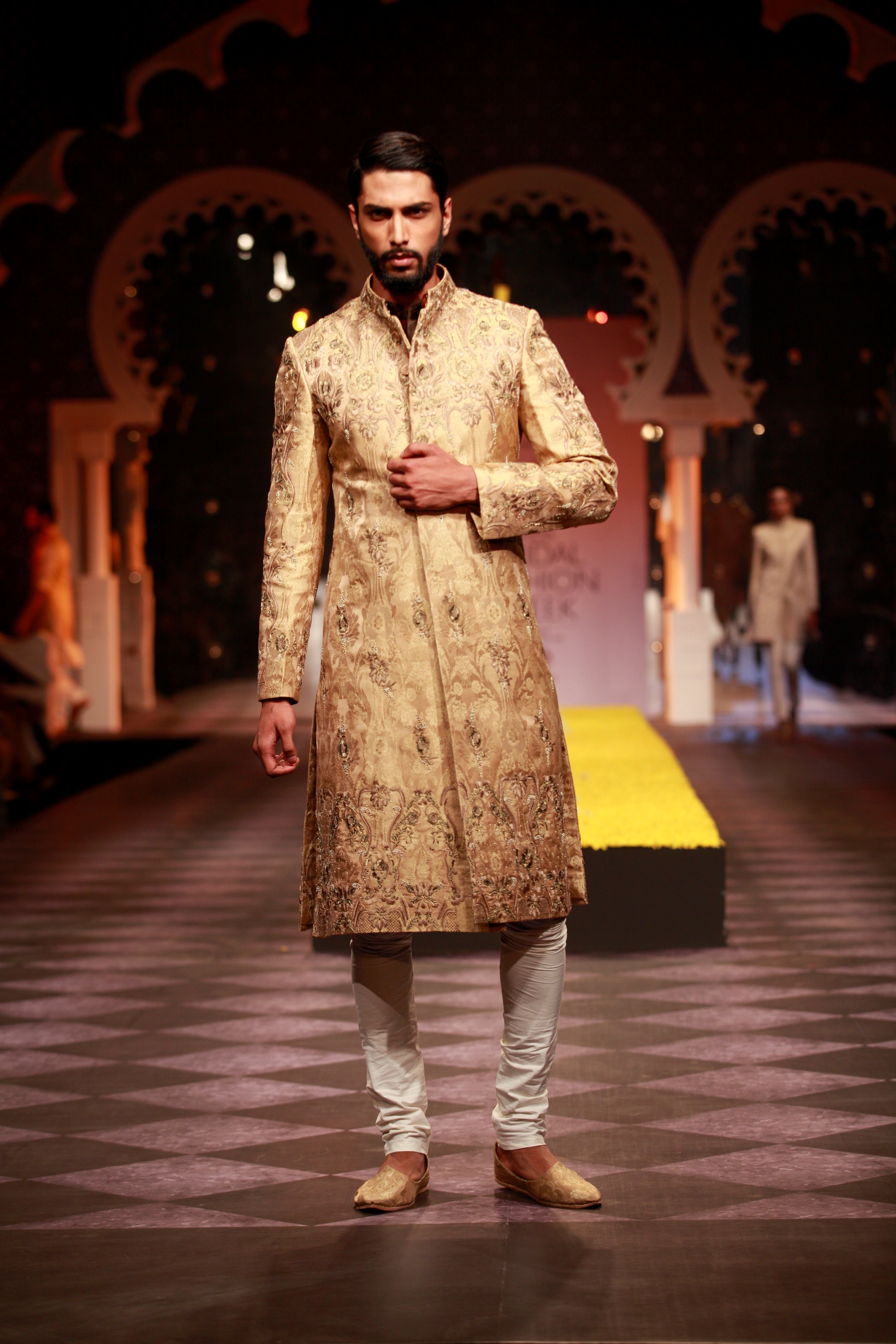 Seen at Aamby Valley India Bridal Fashion Week - Day 3- Model in a Raghavendra Rathore creation 4