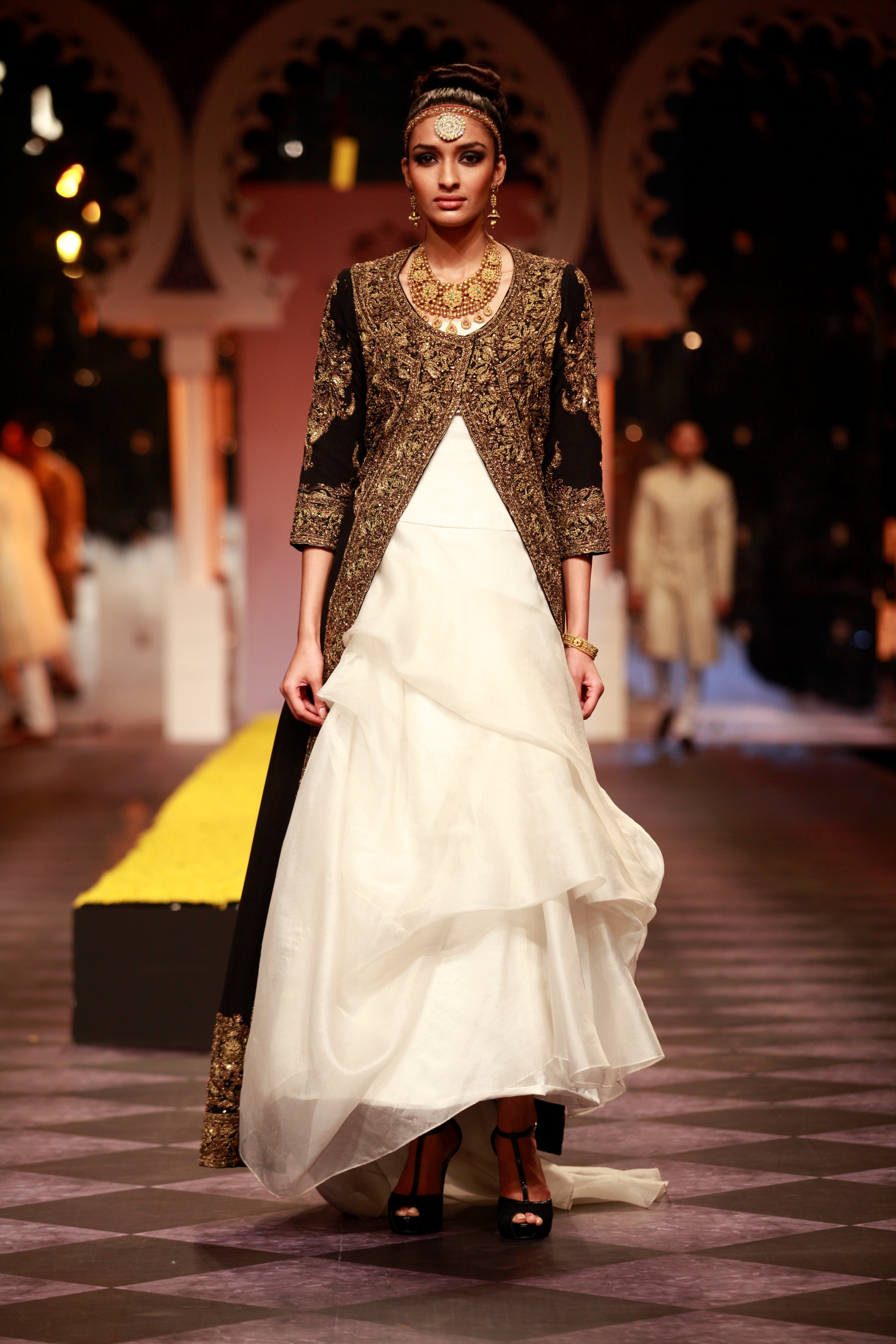 Seen at Aamby Valley India Bridal Fashion Week - Day 3- Model in a Raghavendra Rathore creation 7
