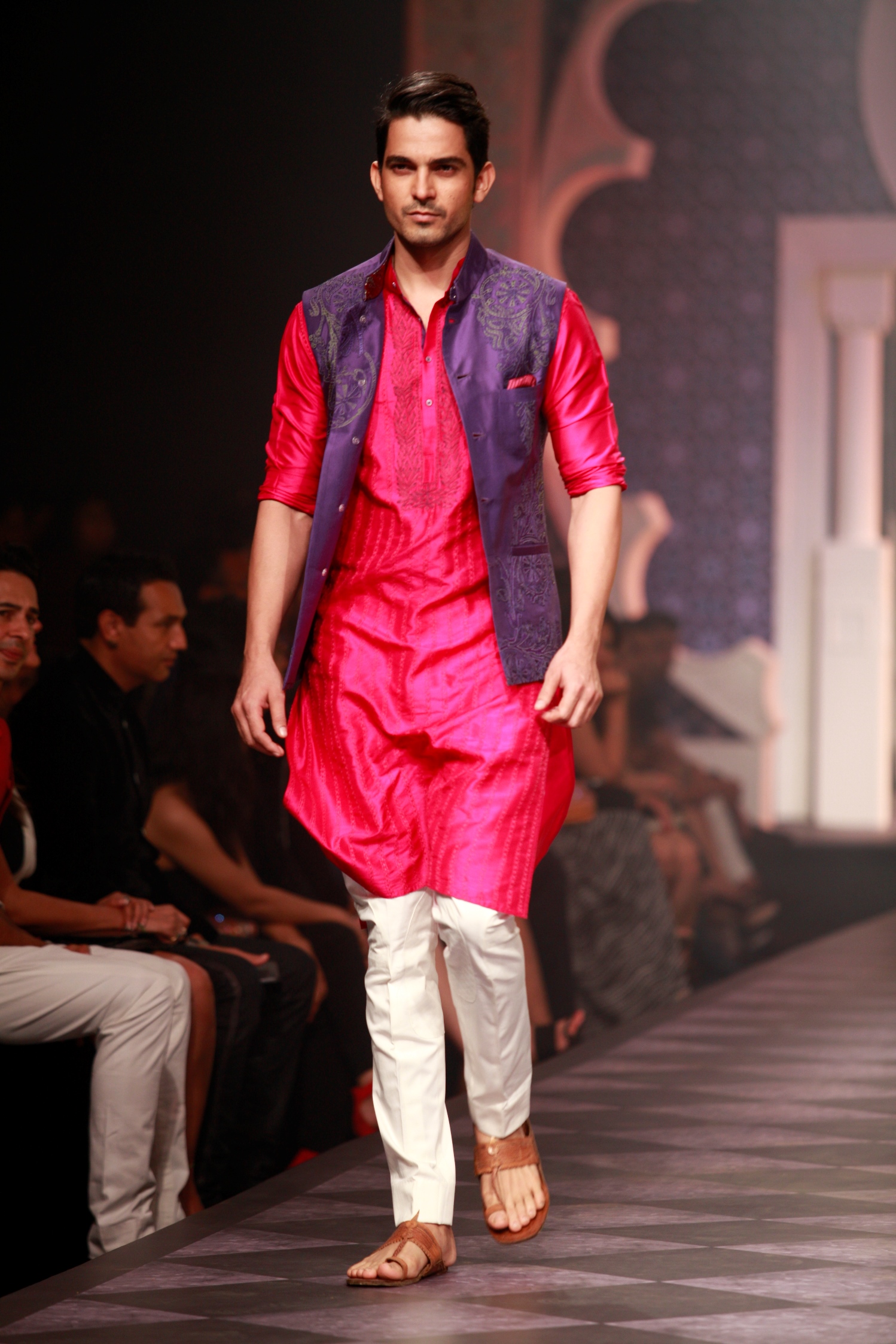 Seen at Aamby Valley India Bridal Fashion Week - Day 3- Model in a Raghavendra Rathore creation