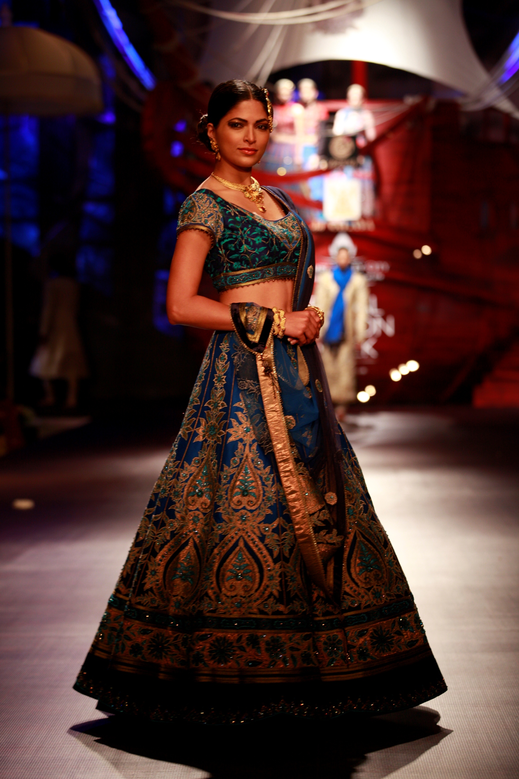 Seen at Aamby Valley India Bridal Fashion Week - Day 5- Model walking for JJ Valaya (1)