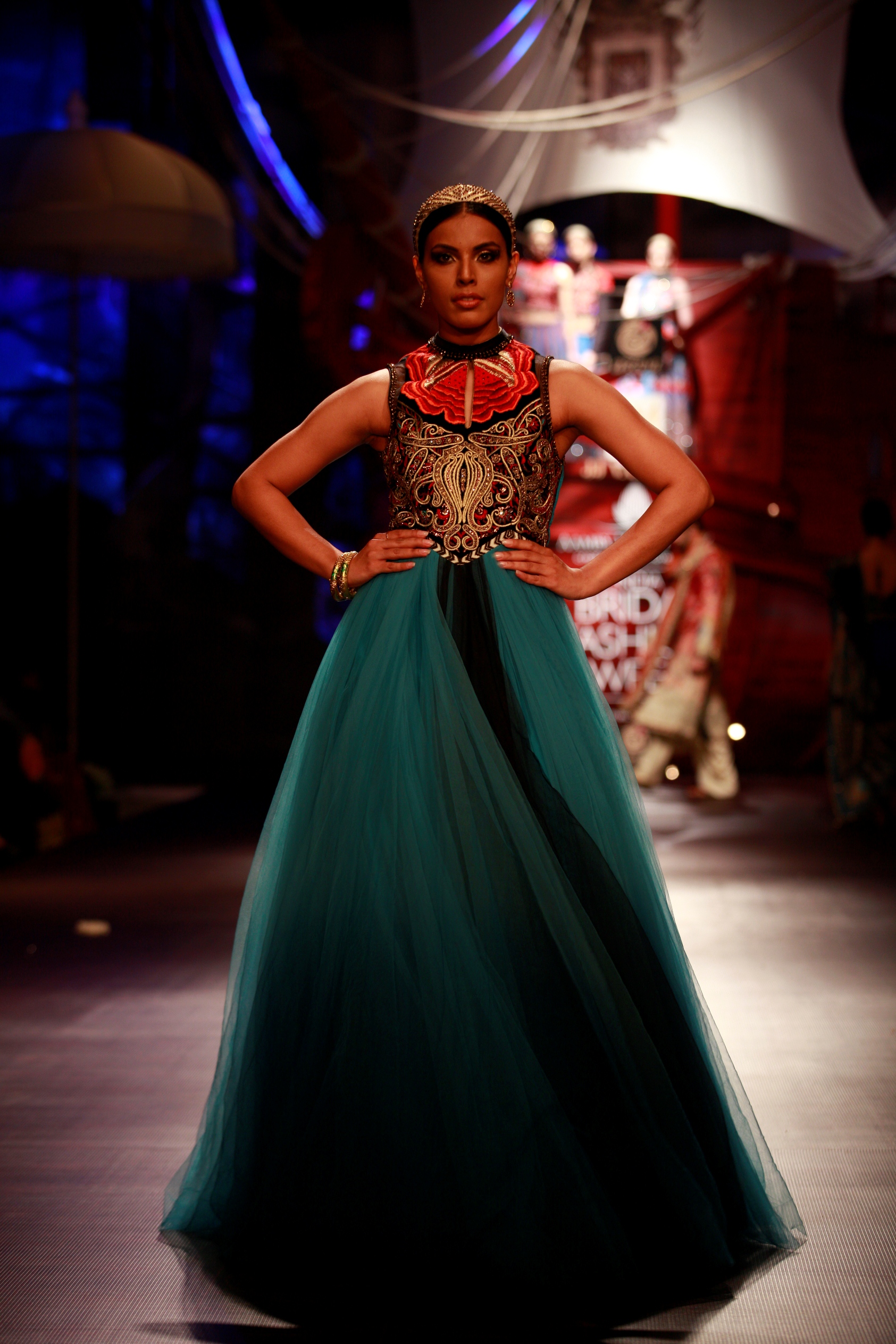 Seen at Aamby Valley India Bridal Fashion Week - Day 5- Model walking for JJ Valaya (2)