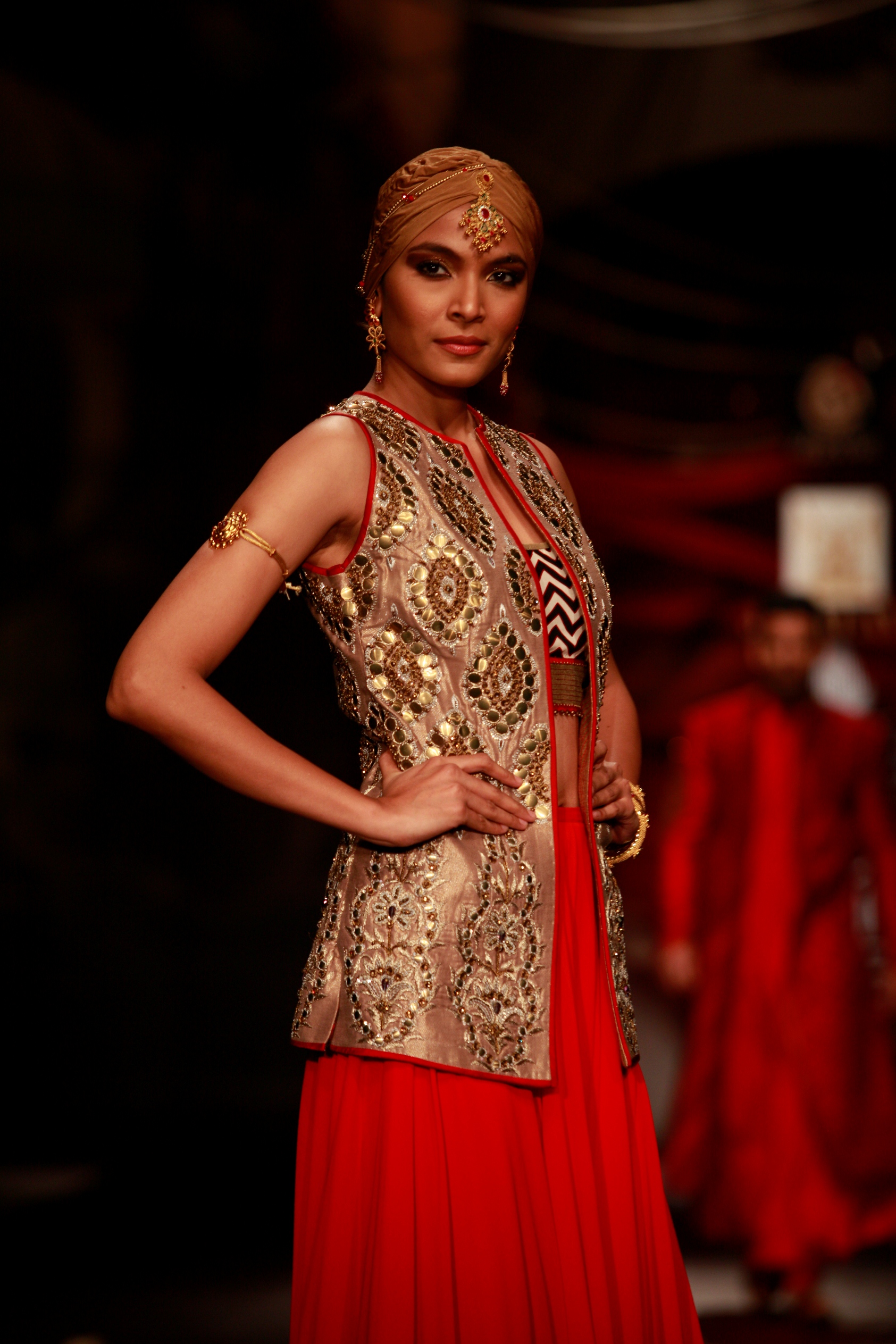Seen at Aamby Valley India Bridal Fashion Week - Day 5- Model walking for JJ Valaya (4)
