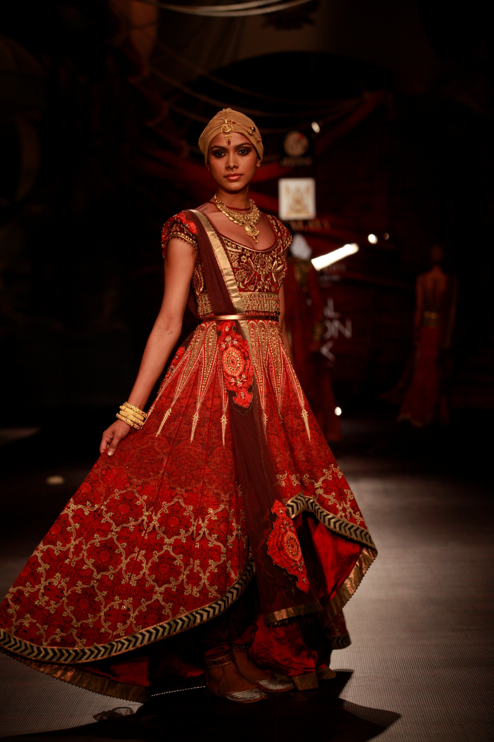 Seen at Aamby Valley India Bridal Fashion Week - Day 5- Model walking for JJ Valaya (6)