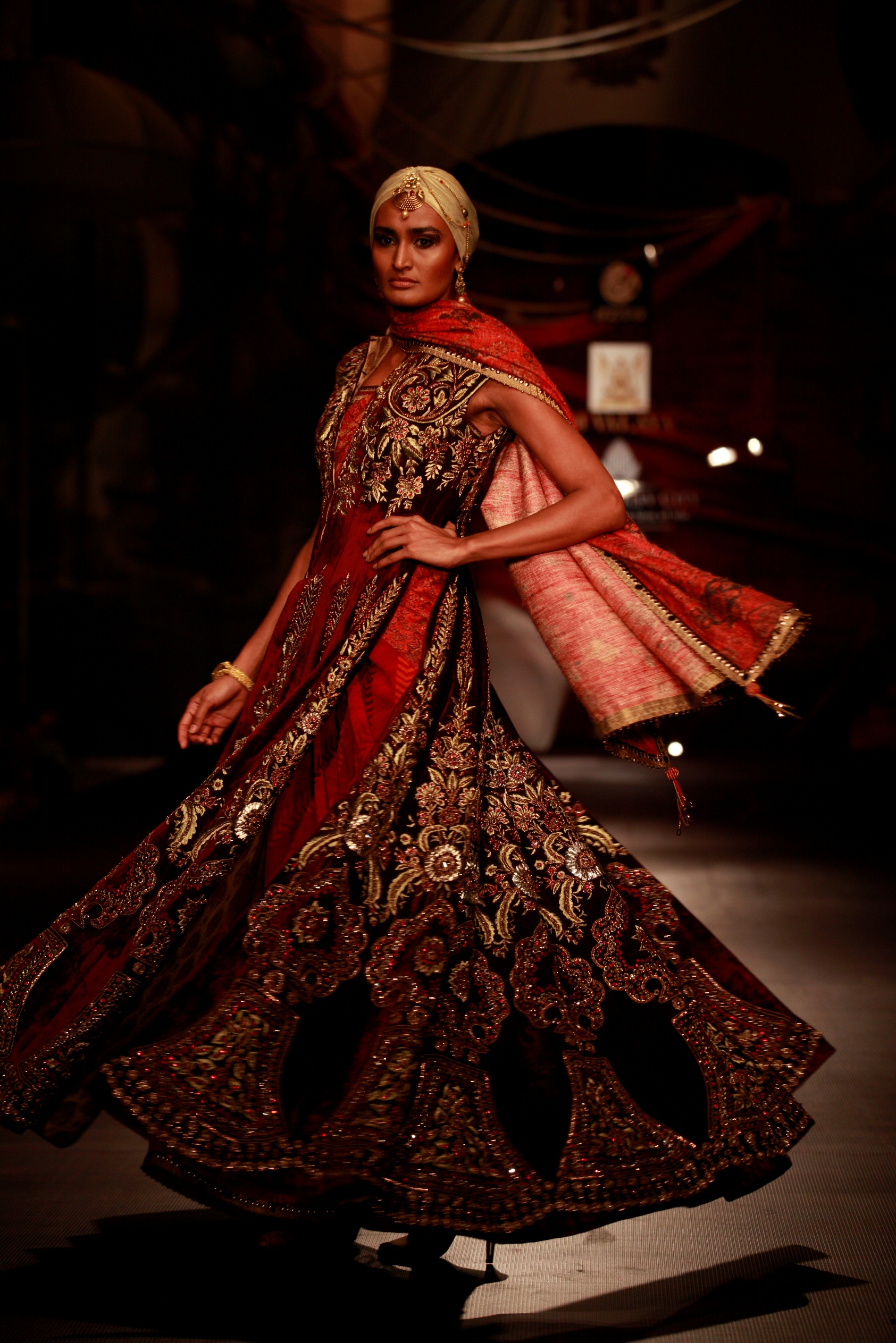 Seen at Aamby Valley India Bridal Fashion Week - Day 5- Model walking for JJ Valaya (7)