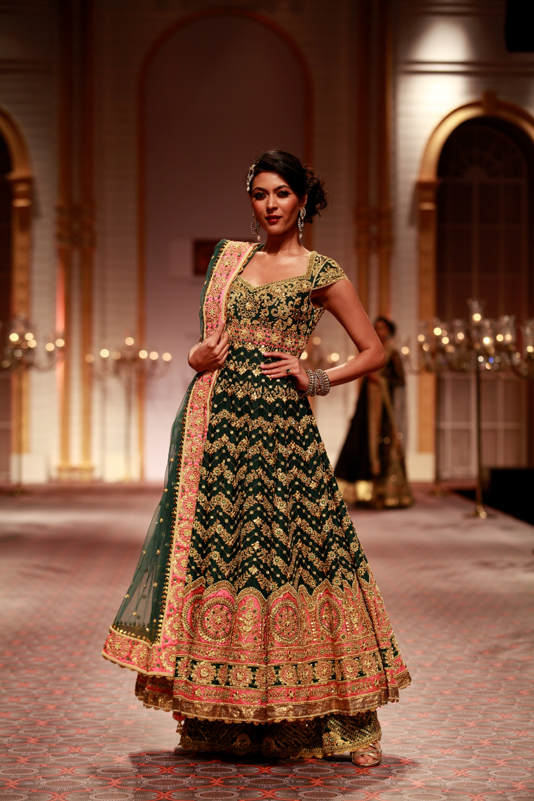 Seen at Aamby Valley India Bridal Fashion Week - Day 5- Model walking for Preeti S Kapoor-1 (16)