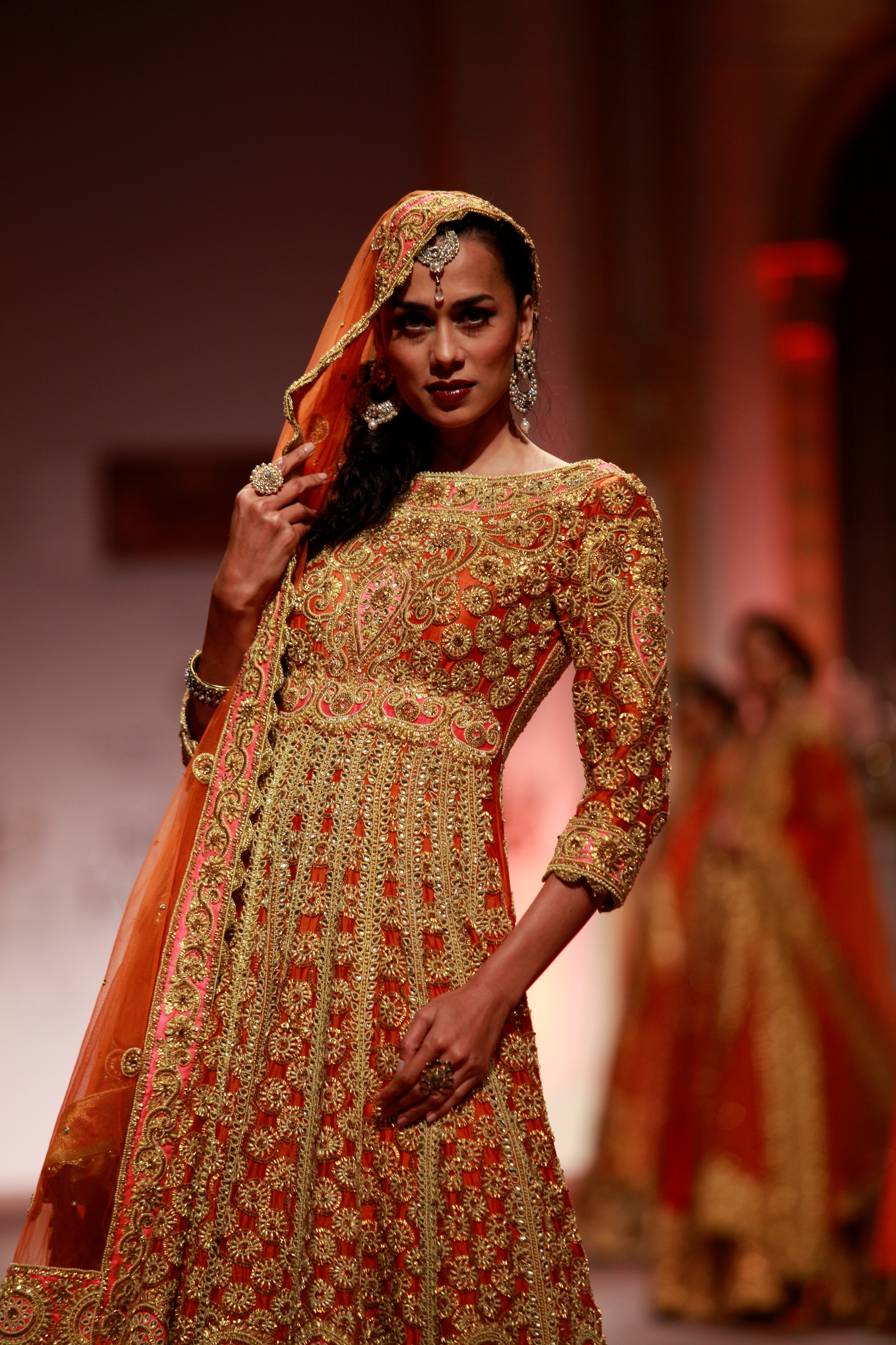 Seen at Aamby Valley India Bridal Fashion Week - Day 5- Model walking for Preeti S Kapoor