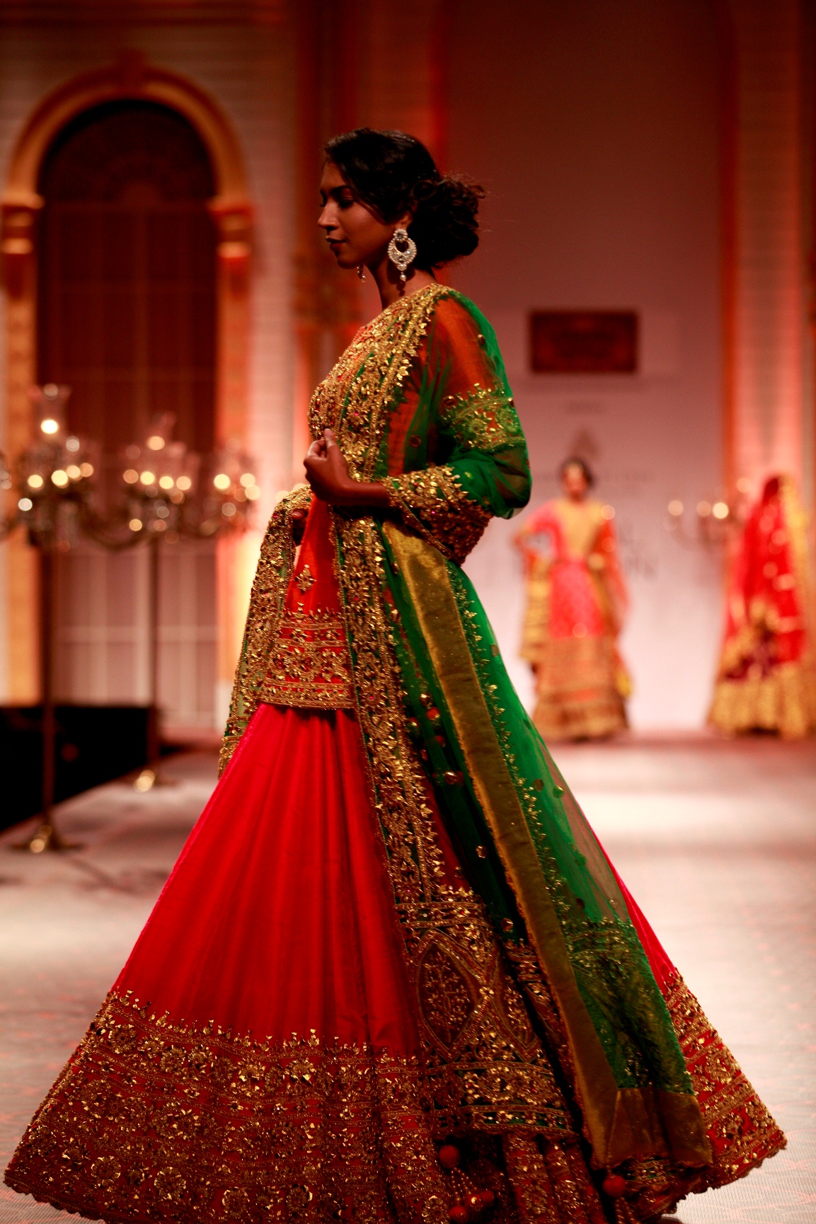 Seen at Aamby Valley India Bridal Fashion Week - Day 5- Model walking for Preeti S Kapoor(4)