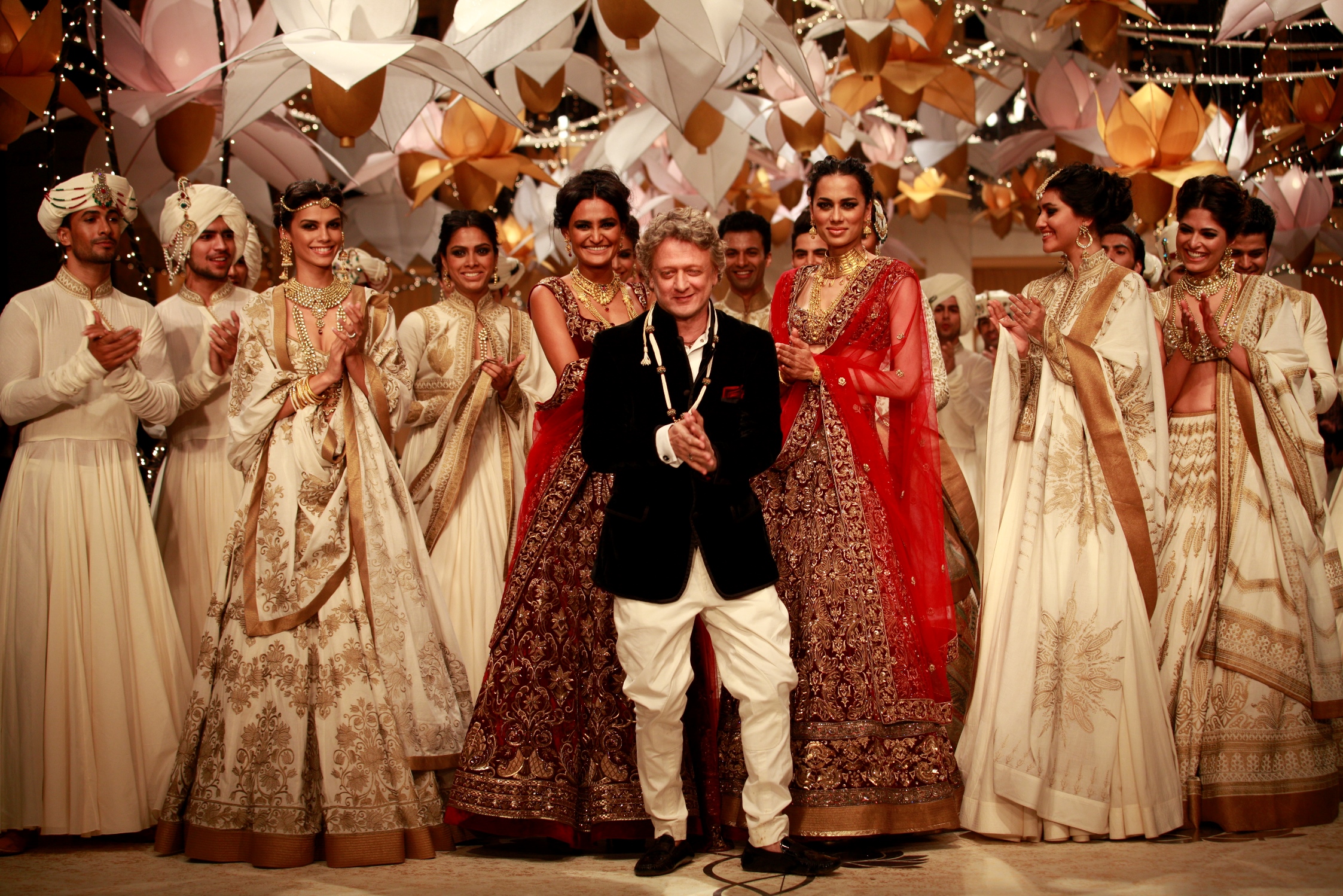 Seen at Aamby Valley India Bridal Fashion Week - Rohit Bal with the models
