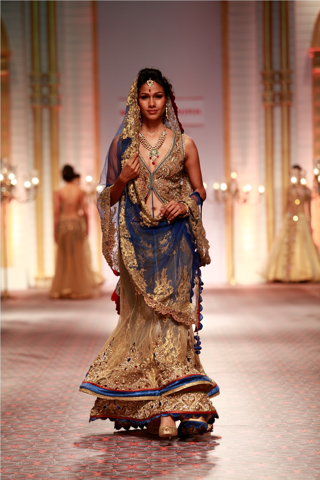 Seen at the Aamby Valley India Bridal Fashion Week - Day 5 -Model in a Mandira Wirk  Creation-1