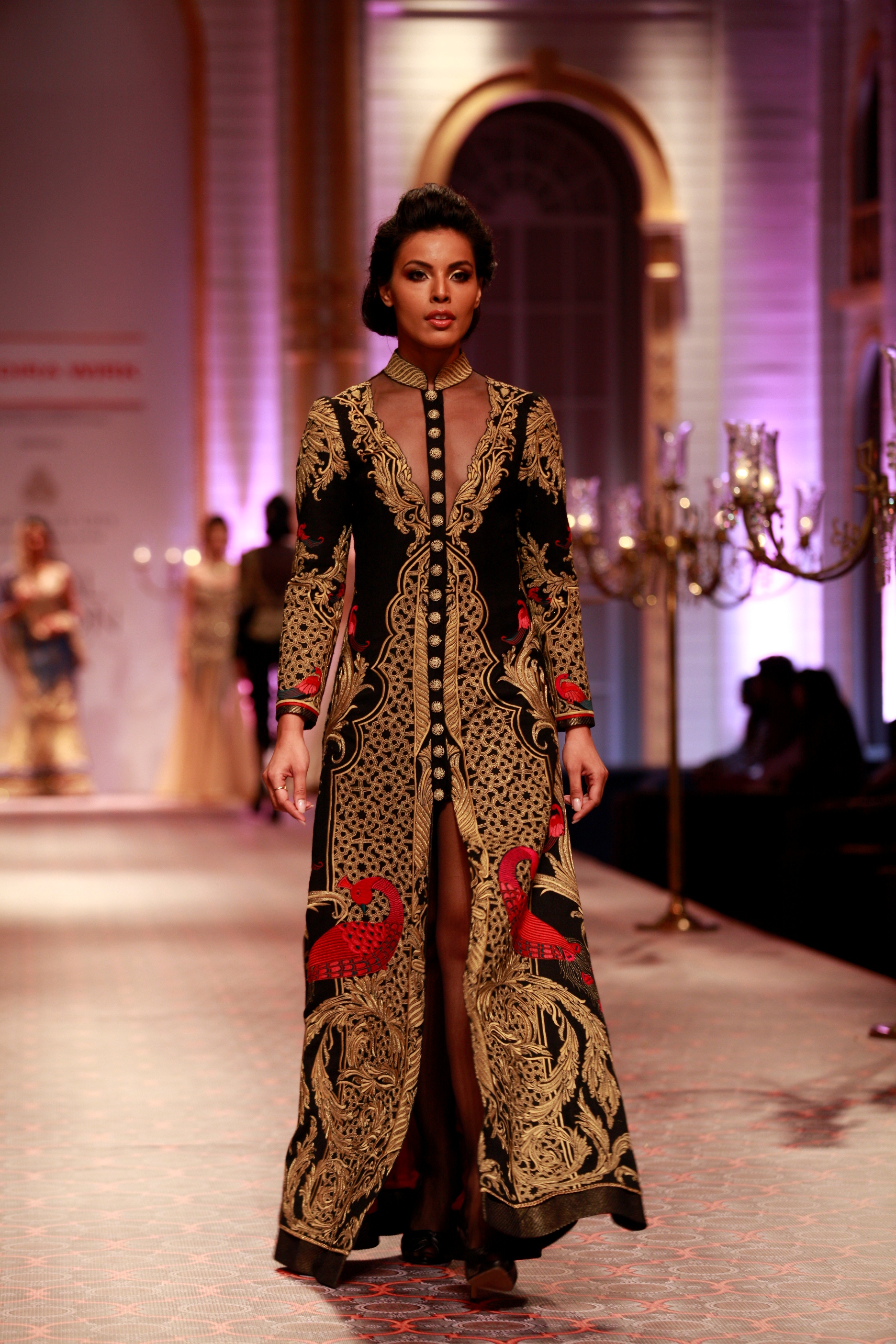 Seen at the Aamby Valley India Bridal Fashion Week - Day 5 -Model in a Mandira Wirk Creation-2