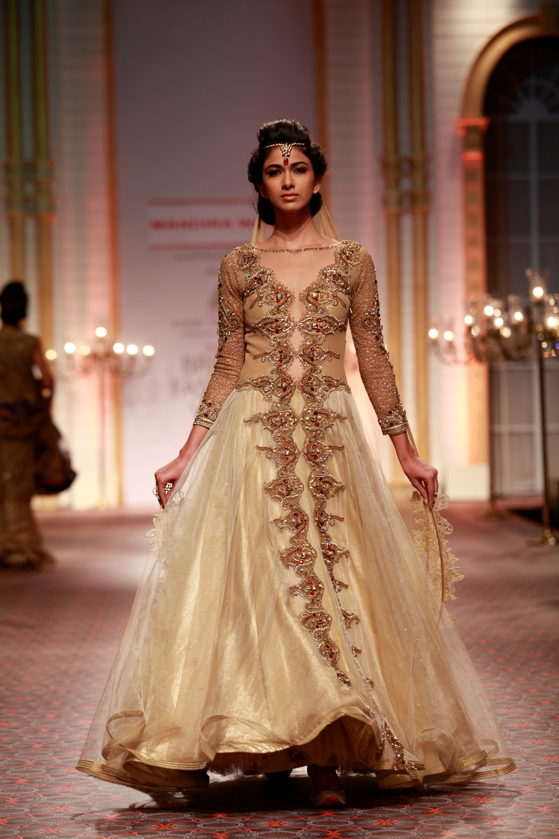 Seen at the Aamby Valley India Bridal Fashion Week - Day 5 -Model in a Mandira Wirk Creation-4