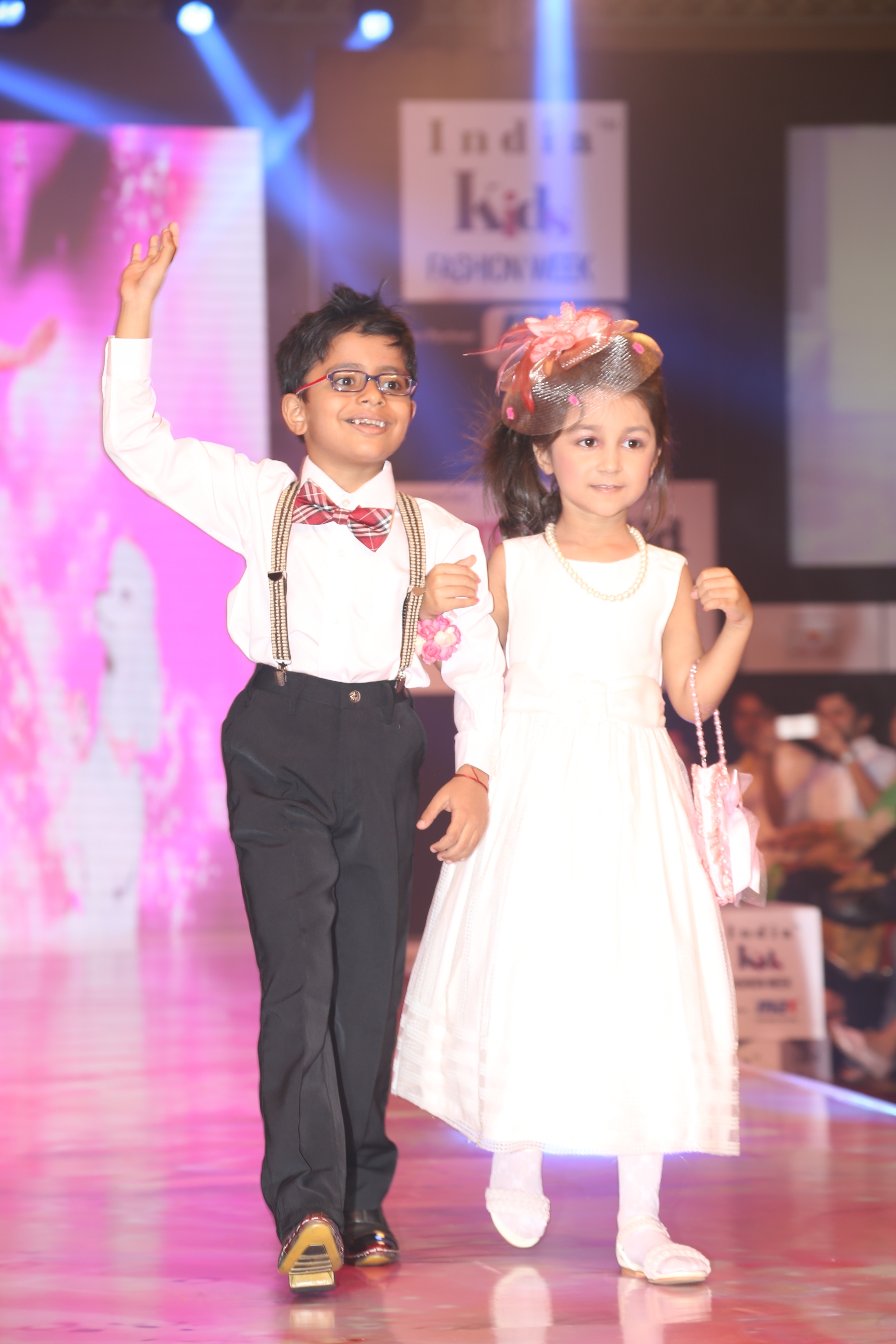 Kids walking the ramp for Designer Sheena Creations at Day 1 of India Kids Fashion Week