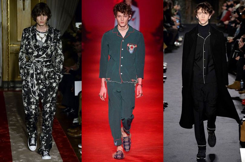 For all the men out there, silk was seen across the board at most of the A/W 16 shows. Silk shirts were perhaps the most obvious but we also got to see silken jackets and outerwear well-represented on the catwalks. Also, hems are finally loosening up! So, slip on a pair of flares or the good ole harem pants because this one's popular with even the sleekest of brands. And finally, there were some bold pyjama suits on the ramps, styled in a supremely wearable way. Remember Ranveer Singh? Well, don't rule this trend out.